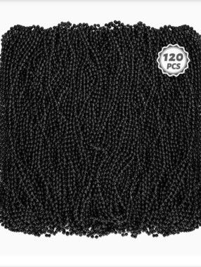 Huskein Black Oval  Necklace Mardi For Party Parade  event Supplies Decorations